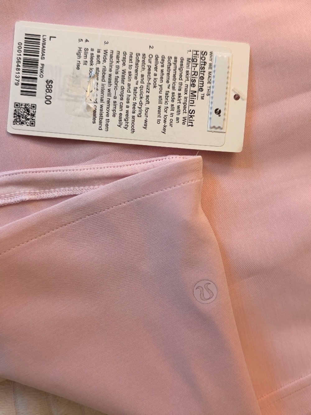 Lululemon softstream high-rise miniskirt
